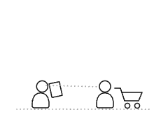 顧客を観察するのイラスト